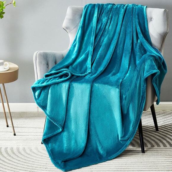 NWT Soft Cozy Plush Fleece Throw Blanket 50" x 60", Solid Shag Minky Lightweight - Picture 1 of 9